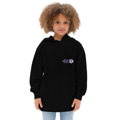 I AM THE CEO Kids fleece hoodie EMBROIDERED PURPLE