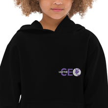 I AM THE CEO Kids fleece hoodie EMBROIDERED PURPLE