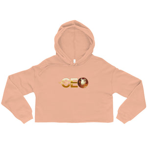 I Am The CEO Crop Hoodie (Logo on Back)