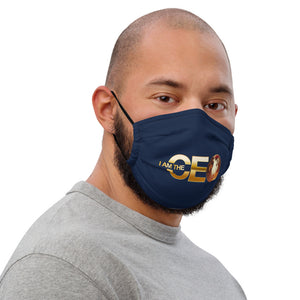 I am the CEO Face mask Navy Blue