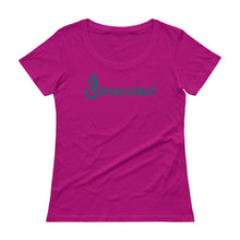 Ladies' Scoopneck Ocean Blue Green Logo T-Shirt