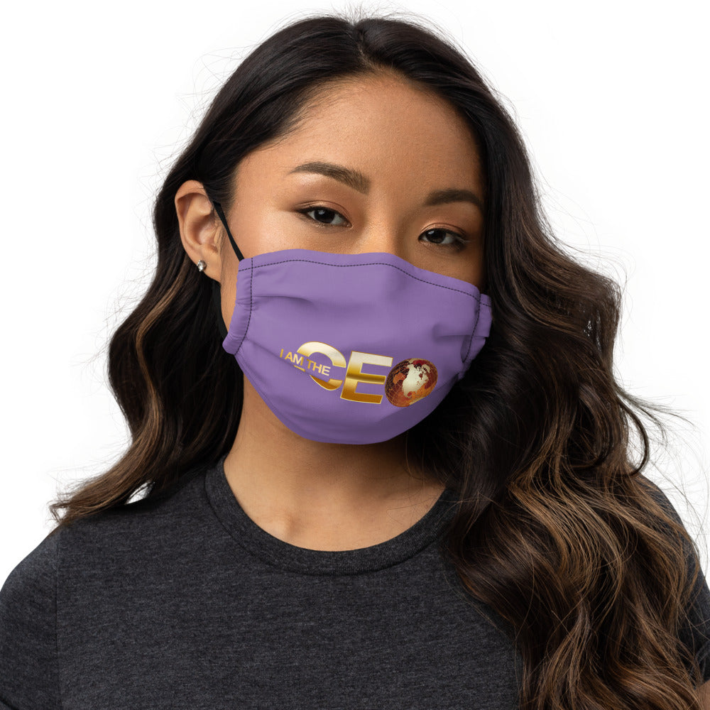 I am the CEO Face mask Purple