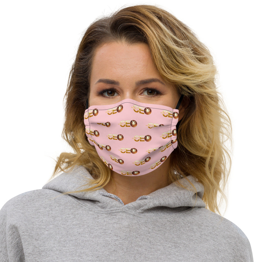 I am the CEO Unisex All Over face mask (Pink)