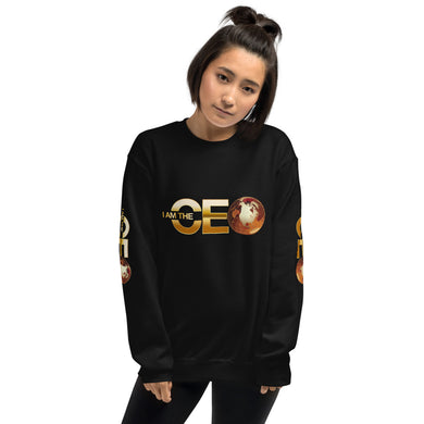 I am the CEO Unisex Sweatshirt (Gold Sleeve)