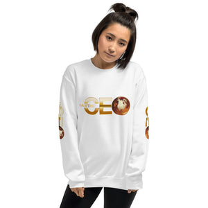 I am the CEO Unisex Sweatshirt (Gold Sleeve)