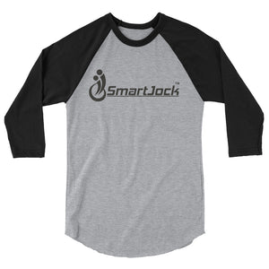 3/4 Sleeve Raglan Black Logo Shirt