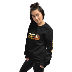 I am the CEO Unisex Sweatshirt (Gold Sleeve)