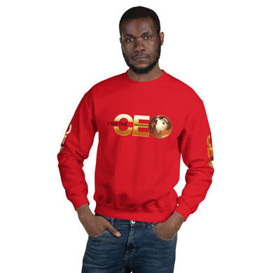 I am the CEO Unisex Sweatshirt (Red Sleeve)