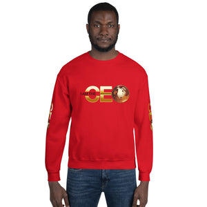 I am the CEO Unisex Sweatshirt (Red Sleeve)