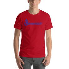 Short-Sleeve Unisex Persian Blue Logo T-Shirt