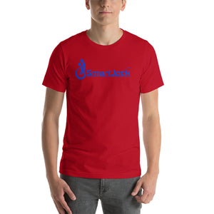 Short-Sleeve Unisex Persian Blue Logo T-Shirt