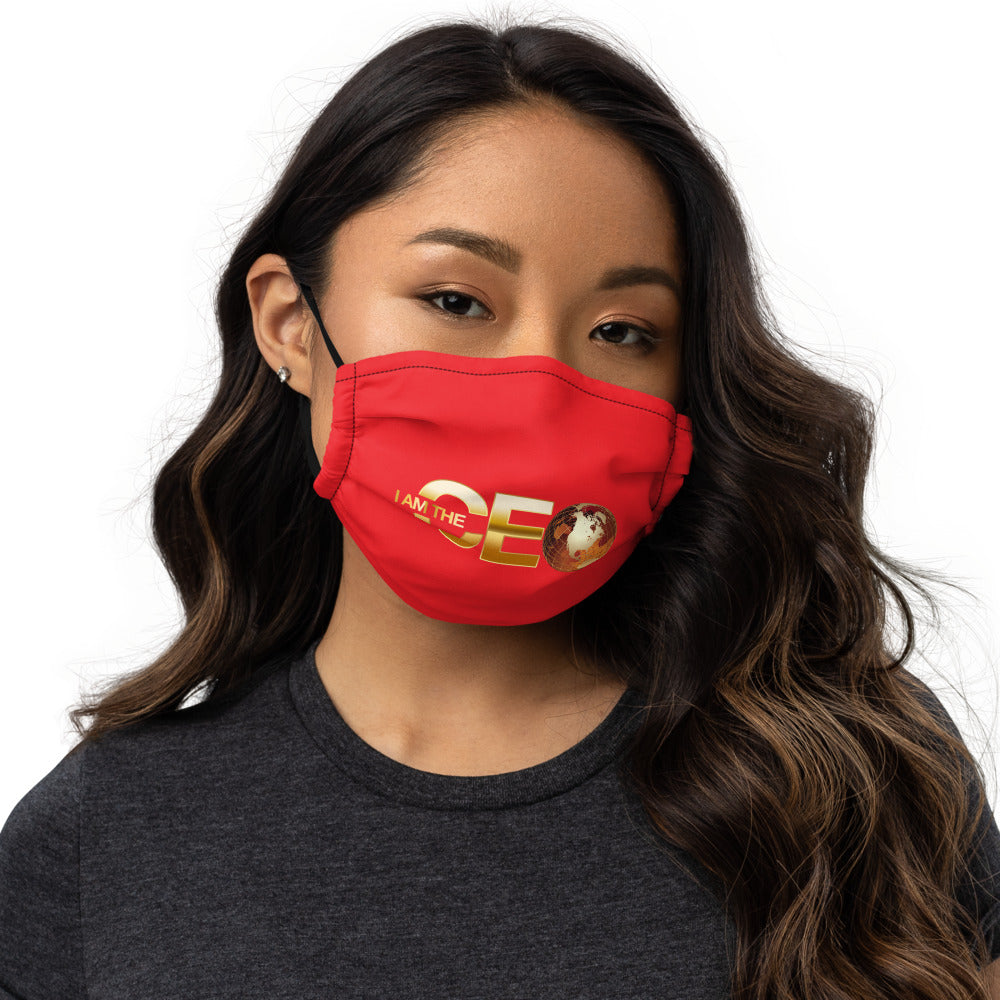 I AM THE CEO Face mask Red