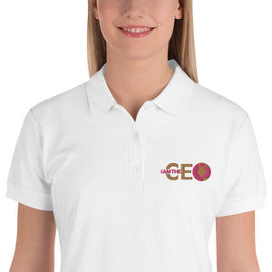 I Am The CEO Embroidered Women's Polo Shirt