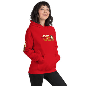 I am the CEO Unisex Hoodie (Red Sleeve)