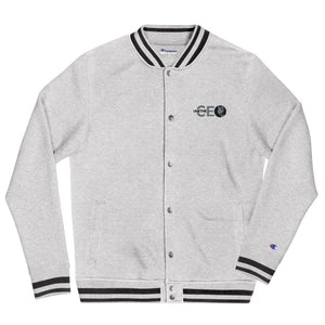 I AM THE CEO Embroidered Champion Bomber Jacket (Grey)