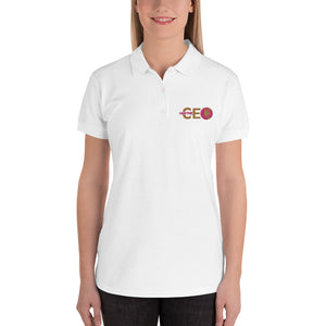 I Am The CEO Embroidered Women's Polo Shirt