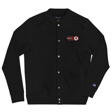 I AM THE CEO Embroidered Champion Bomber Jacket (Red Logo)