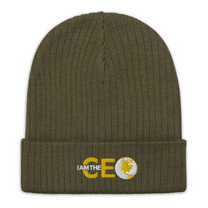 I AM THE CEO Recycled cuffed beanie