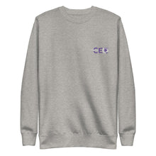 I AM THE CEO Unisex Fleece Pullover EMBROIDERED PURPLE