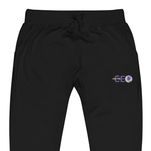 I AM THE CEO Unisex fleece sweatpants EMBROIDERED PURPLE