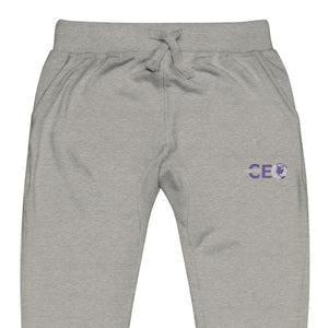 I AM THE CEO Unisex fleece sweatpants EMBROIDERED PURPLE