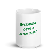 Green Sheet White glossy mug