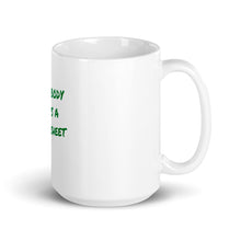 Green Sheet White glossy mug