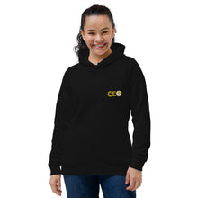 I AM THE CEO Women's eco fitted hoodie Embroidered