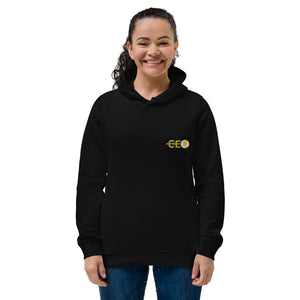 I AM THE CEO Women's eco fitted hoodie Embroidered