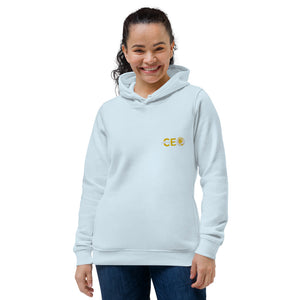 I AM THE CEO Women's eco fitted hoodie Embroidered