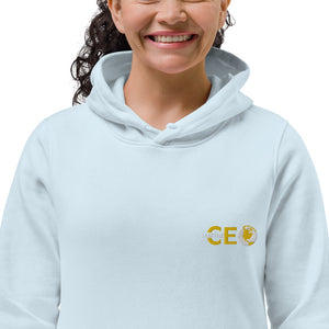 I AM THE CEO Women's eco fitted hoodie Embroidered