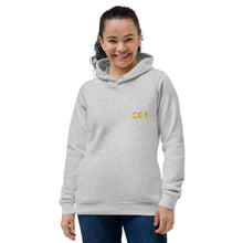 I AM THE CEO Women's eco fitted hoodie Embroidered