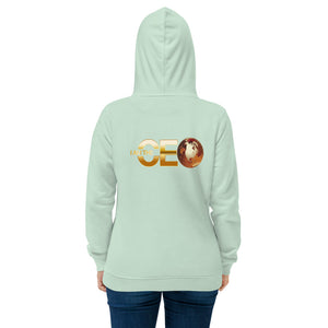 I AM THE CEO Women's eco fitted hoodie