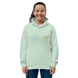 I AM THE CEO Women's eco fitted hoodie Embroidered