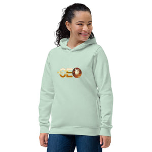 I AM THE CEO Women's eco fitted hoodie