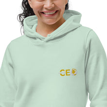 I AM THE CEO Women's eco fitted hoodie Embroidered