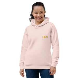 I AM THE CEO Women's eco fitted hoodie Embroidered