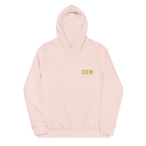 I AM THE CEO Women's eco fitted hoodie Embroidered