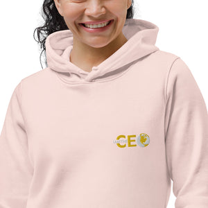 I AM THE CEO Women's eco fitted hoodie Embroidered